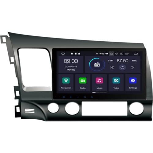 1024*600 4G android 10 car dvd gps player for honda civic 2006-2011 car radio video player gps navigation car stereo 2 din dvd