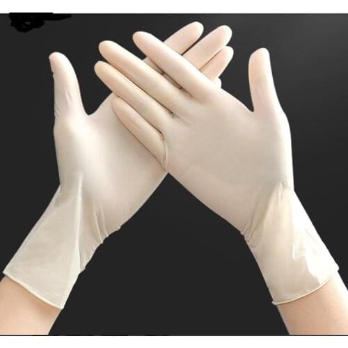 White Latex gloves thin Disposable gloves Kitchen 100 piece
