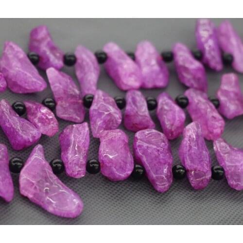 CYW 2018 Large Purple Spike Beads, Druzy Faceted Gems Stone DIY Necklace Connector, Free shipment, 15.5inch Full Strand