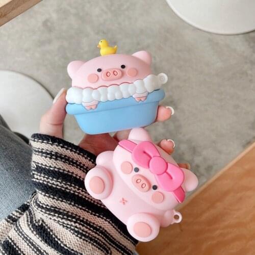 3D Cute Pig Earphone Case for Airpods Pro Case Silicone Cartoon Cover for Apple Air Pods Pro 2 3 Earbuds Earpods Case Accessorie