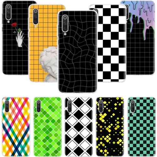 Black and white chess board Phone Case For Xiaomi Mi Note 10 11 9 8 10T 9T CC9 A1 A2 A3 5X 6X Pocophone F1 X3 F2 Pro Lite Coque