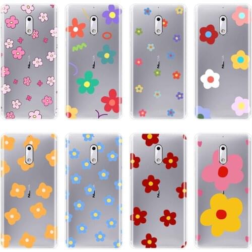 Back Cover For Nokia 7 Plus X71 X6 Nokia6 Nokia5 Nokia3 Nokia2 Soft Silicone Flower Case For Nokia 1 Plus 2 3 5 6 8 9 Phone Case
