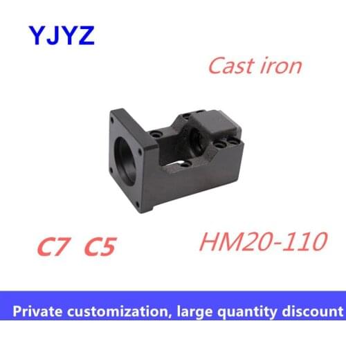 Cast iron precision ball screw support bearing seat HM20-110 motor fixing seat integrated seat