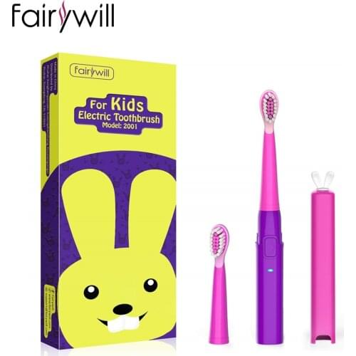 Kids Oral Clean Electric Toothbrush Soft Clean USB Charging Tooth Brush for Children with Soft Replacement Heads