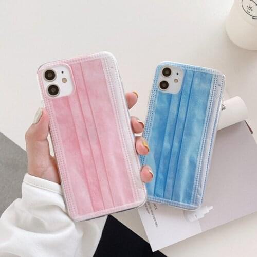 For Iphone 11 X XS 8 7 8plus Couple Models Creative Mask Phone Case for Iphone11 12 Pro Max Mobile Phone Shell Four Corners