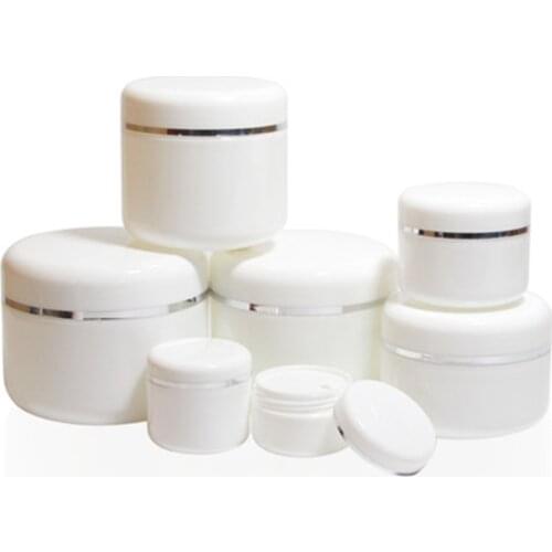 Refillable Bottles Travel Face Cream Lotion Cosmetic Container Plastic Empty Makeup Jar Pot 20/30/50/100/150/250ml