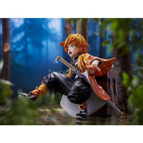 16cm Kimetsu No Yaiba Anime Figure Agatsuma Zenitsu Action Figure Demon Slayer Kamado Tanjirou Rengoku Kyoujurou Figurine Model