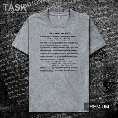 Subject Mathematics Conditional Variance new Tops t-shirt Short sleeve clothes cotton Casual Fashion summer sweatshirt sports 01