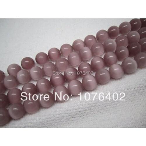 Mini. order is $7!10mm Beautiful Clear Cats Eye Round Loose Beads 15"