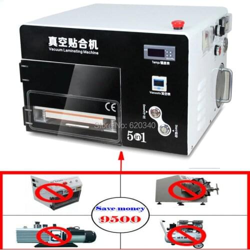 5 in 1 Multifunction no bubble,not need air compressor,not need vacuum pump OCA vacuum Laminator, LCD Screen laminating machine