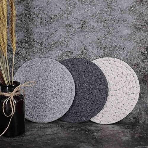 6 Pcs Pot Holders Set(2 Sizes),7 in Trivets for Kitchens and 4.33 in Coasters,Cotton Thread Weave Pot Holdersfor Cooking