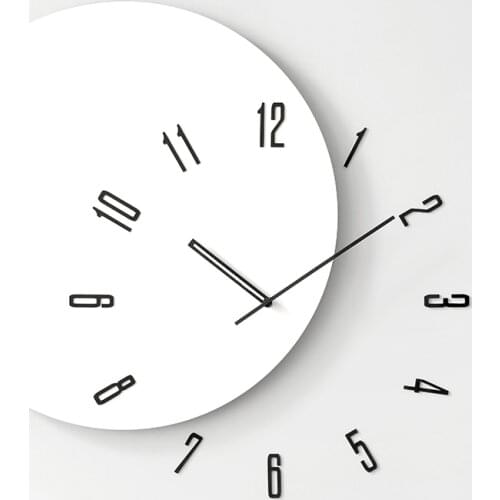 Art Modern Wall Clock Nordic Minimalism Simple Wooden Unique 3d Wall Clock Silent Round Relogio De Parede Home Decor DE50WC