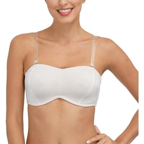 New Convertible Padded Womens Sexy Strapless Bra New Adjusted Strap Silicone Brassiere A B C D DD DDD E F G Cups Full Coverage