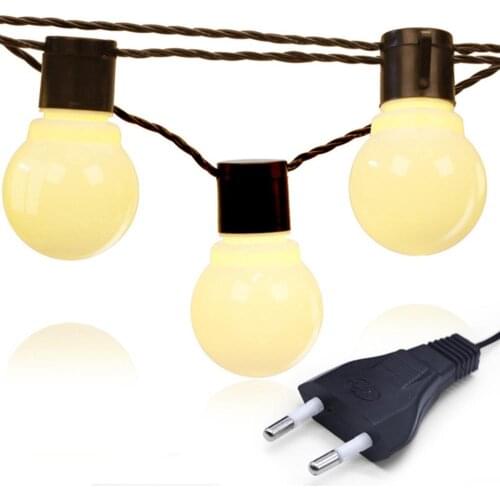 Holiday Lamp string 5M 10M Fairy Garland Ball LED String Light Operated Christmas Wedding Party 220V 240V EU Plug