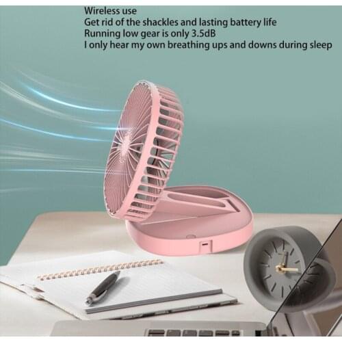 Q1JF 1200mAh Adjustable Angle Mini Table Fan, USB Battery Powered Mini Desk Fan with Aromatherapy Box for Bedroom, Office