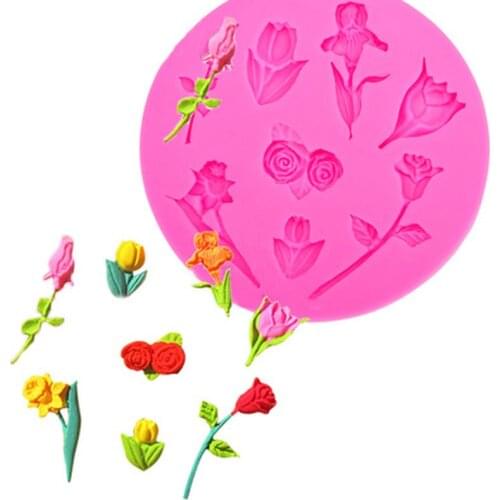 Rose Flower Silicone Mold 3D Fondant Candy Chocolate Mold Cake Decorating Tool Kitchen Tools Accessories