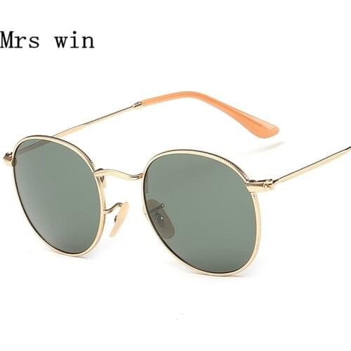 HDSUNFLY Fashion Polarized Sunglasses For Men Women Brand Designer Round Vintage Retro Eyewear Driving Sun Glasses