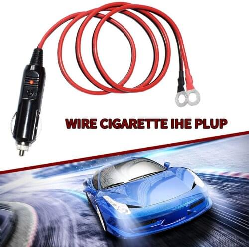 1x Wire Cigarette Lighter Plug 12V / 24V Heavy Duty 15A Male Plug Car Power Adapter with 50cm Extension Cable Cord Socket Supply