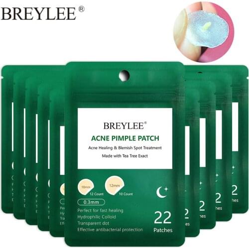 BREYLEE Acne Pimple Patch Face Mask Peeling Acne Treatment Pimple Remover Tool Blemish Spot Acne Cream Skin Care Night Use 10PCS