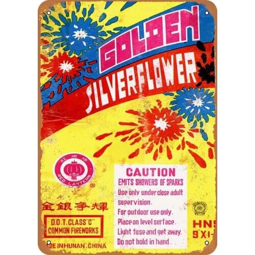 1988 Chinese Fireworks Vintage Look Metal Sign Plate Wall Decor Restaurant Cafe Kitchen Art Wall Decoration Tin Sign 8″x12″ Inch