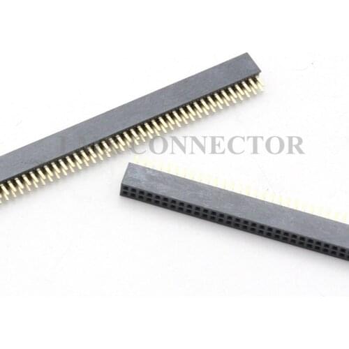 20PCS 1.27mm Female Pin Header Connector 2x50P Double Row Straight Needle Copper Gold Plated