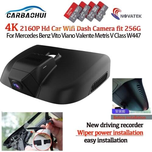 4k 2160p New ! Plug and play Car DVR Video Recorder Dash Cam Camera For Mercedes Benz Vito Viano Valente Metris V Class W447