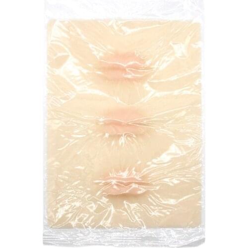 KZBOY 3D Face Silicone Microblading Practice Fake Skin for Lip Permanent Makeup Beginners Practice