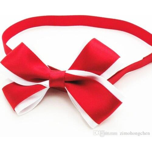 50PC/Lot Handmade Red Dog Ties Christmas Dog Bow Ties Wedding Party Dog Neckties Accessories 2021