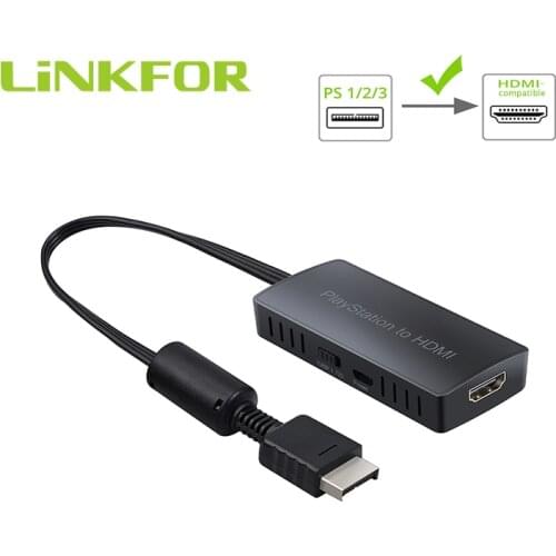 LiNKFOR PS to HDMI-compatible Converter Adapter HD Link Cable Support 1080P/720P for PS1/2/3 PS1 PS2 To HDMI-compatible Cable