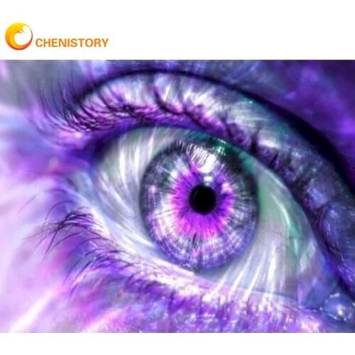CHENISTORY Diamond Painting Art Full Square Eyes 5D Diamond Embroidery Mosaic Adult Arts Crafts Kits Figure Home Decor Picture