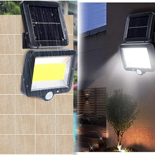 COB LED Solar Wall Light PIR Motion Sensor Outdoor Waterproof Garden Decor Solar Power Lights Street Path Courtyard Aisle Porch