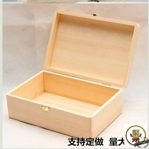 Wooden box storage box flip pure solid wood gift box wood storage favorites box wooden box custom rectangular small wooden box