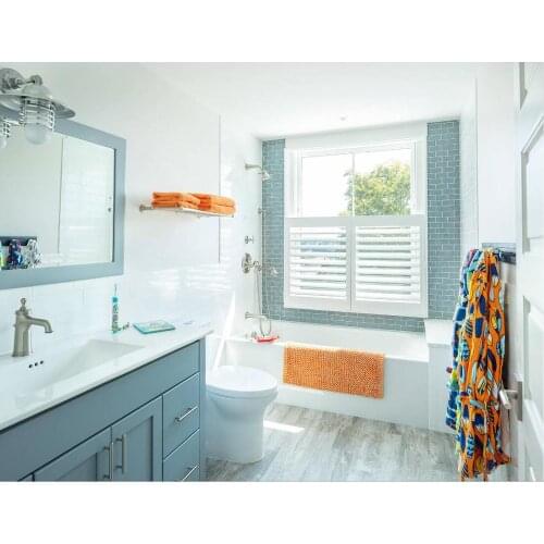 Customized white Basswood Wood Shutters window Bi-fold shutter door Plantation Sliding Shutters ws2016