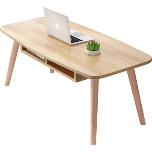 Ins wind wood simple Nordic coffee table small apartment short table creative coffee table living room modern side