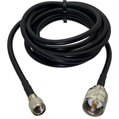 Cable mini*UHF male plug to PL259 UHF Male Plug RG58 RF Jumper pigtail 4inch~20M