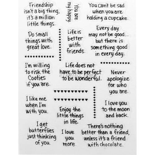 Nice DIY Silicone Clear Stamp Cling Seal Scrapbook Embossing Album Decor Craft