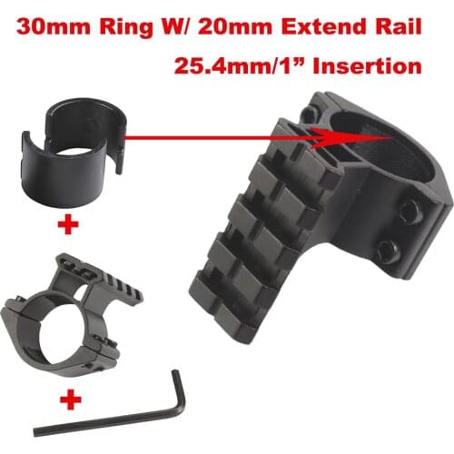 1pc Rifle Scope Mount Barrel 1"/ 25.4mm 30mm Ring Adapter w/ 20mm Scope Weaver Picatinny Rail Mount with Insert caza hunting