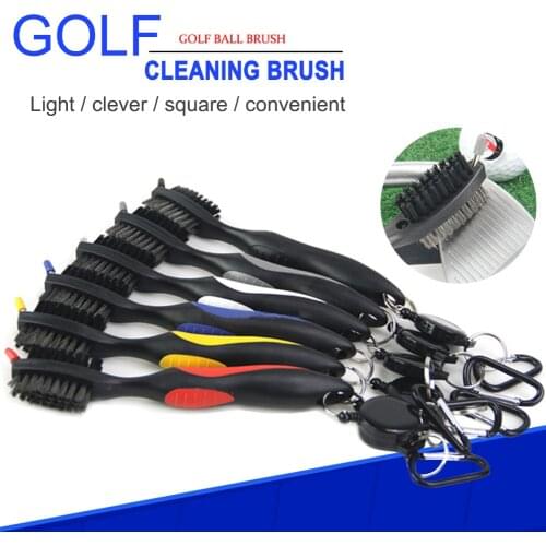 New Golf Club Brush Golf Groove Cleaning Brush 2 Sided Golf Putter Wedge Ball Groove Cleaner Kit Cleaning Tool Golf Accessories