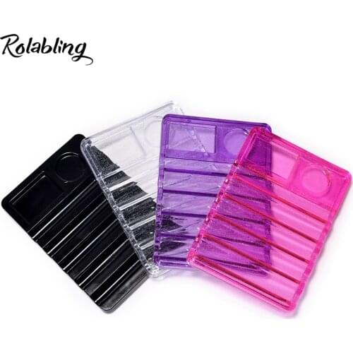 New Arrival 1pc Pink/Purple/Black/Clear Color Plastic Pen Holder Rectangle Nail Art Equipment for Makeup Nail Art