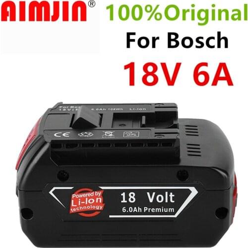 1/2/3PCS Original18V 6000mah rechargeable lithium ion battery for Bosch 18V 6.0A backup battery portable replacement BAT609