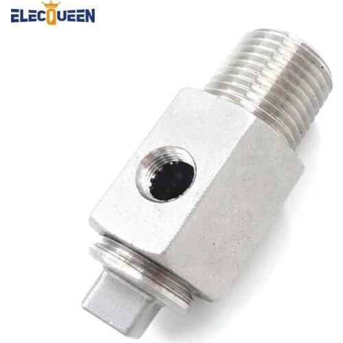 Sight Gauge Adapter with plug, 1/2" MPT x 1/8"FPT Stainless Steel 304 Homebrew Hardware