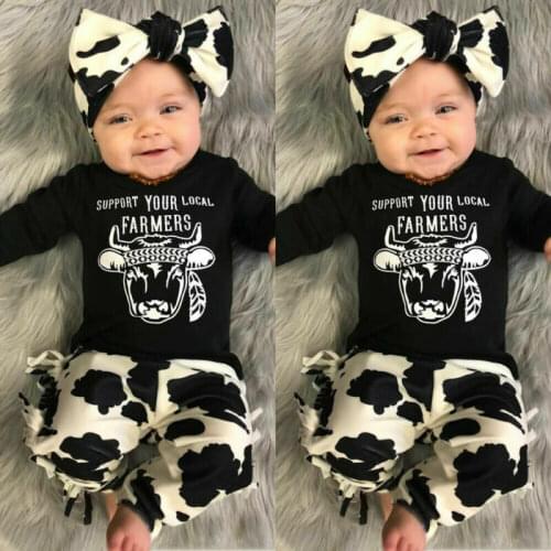 Infant Baby Boy Girl Shirt Top Coat Long Pants Trousers Headnband Outfit