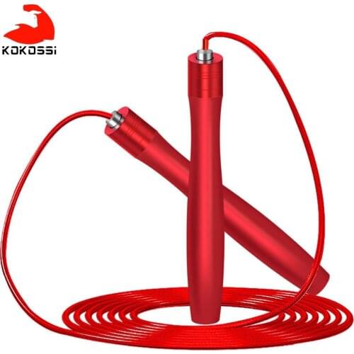 KoKossi Jumping Rope Aluminum Alloy Steel Wire Wear-resistant Bearing Skipping Rope Men Women Sports Training Fitness Equipment
