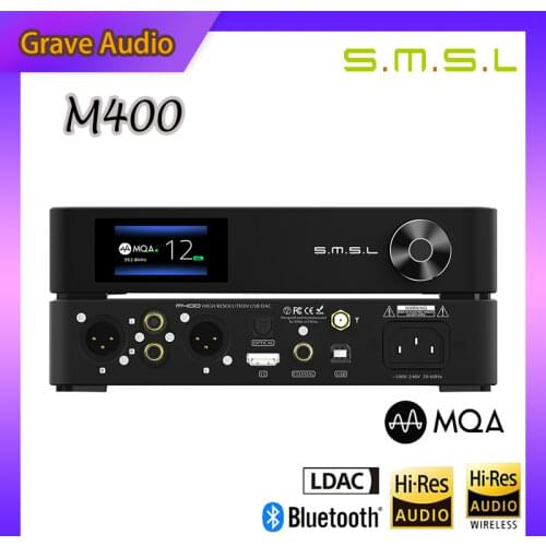 SMSL M400 MQA Audio Decoder DAC desktop AK4499 Full Balanced aptX-HD Bluetooth5.0 DSD high-definition Decoder