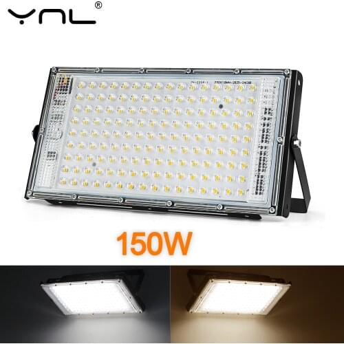 Outdoor Lighting LED Flood Light 50W 100W 220V 240V Street Lamp IP65 Spotlight Floodlight Reflector LED Exterieur Garden Wall