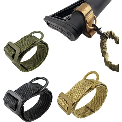 Tactical Military Airsoft Tactical ButtStock Sling Adapter Heavy Duty Rifle Stock Gun Strap Gun Rope Strapping Belt