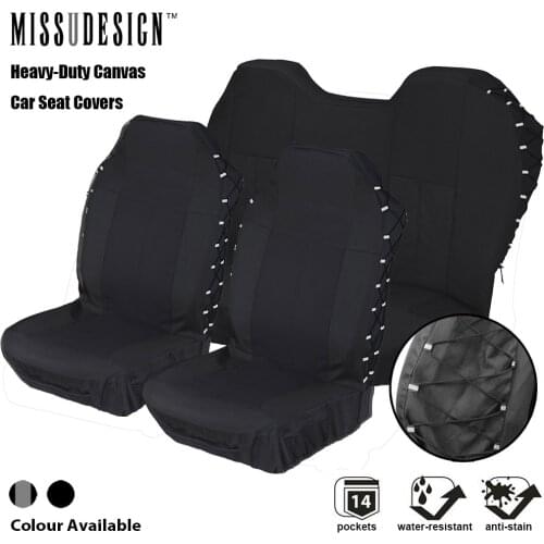 Universal Heavy Duty Canvas Water Resistant Canvas Full Set and Car Interior Accessories 4x4 Automobile SUV Car Seat Cover