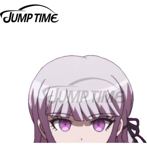 Jump Time 13 x 5.3cm For Kyoko Kiri Giri Peeker Car Stickers VAN Occlusion Scratch Decal Cartoon Windshield Car Assessoires
