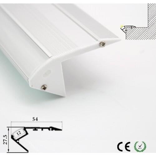 High quality aluminum led channels recessed stair lights in LED lamp stair lighting fixtures indoor used customized length ok