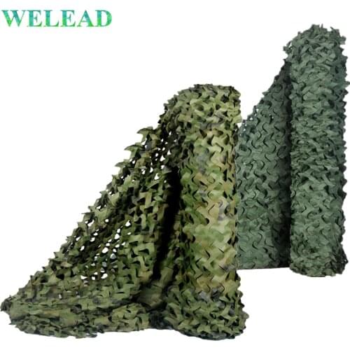 WELEAD Army Green Woodland Jungle Hunting Military Reinforced Camo Net Camouflages Netting for Garden Terrace Sun Shade Shelter